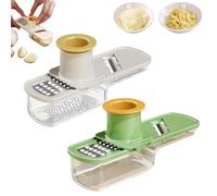 Multifunctional Garlic Grinder, Mini Garlic Slicer, 3 in 1 Ginger Garlics Grater with Hand Guard - Can Grind, Slice and Shred for Kitchen Tool (Mix)