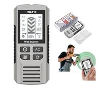 Multifunctional Handheld Metal & Wall Detector, Function Wall Scanner Wireless, 5 in 1 Stud Finder Scanner, HD LCD Display and Audio Alarm, for Detecting Metal, Cables, Wood (Sliver)