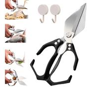 Multifunctional Heavy-Duty Kitchen Shears,2025 New Heavy Duty Kitchen Scissors for Food with Ergonomic Handle,High-Carbon Steel Culinary Shears for Chicken, Meat, Seafood,Bone Cutting (Black)