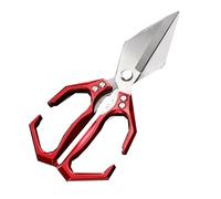 Multifunctional Heavy-Duty Kitchen Shears,3Cr13 Stainless Steel Scissors,Ergonomic Handle,for Chicken,Meat,Seafood,Vegetables and Nuts(Silver/Red/Gold/Green/Black) (Red)