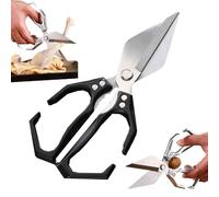 Multifunctional Heavy-Duty Kitchen Shears,Japanese High-Carbon Steel Culinary Shears,Ergonomic Handle for Chicken,Meat,Seafood,Bone Cutting (Black)