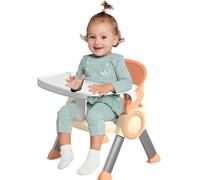 Multifunctional Kids Stool, Toddler High Chair, Feeding Chair with Detachable Tray and Stable Design for Dining, Studying, or Travel Activities, 15.16x13.39x12.99 Inches