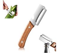 Multifunctional Kitchen Vegetable Peeler, Ultra Sharp Stainless Steel Blade with Wooden Handle and Bottle Opener, for Potato, Pumpkin, Carrot, Fruit Veggie (1pc)