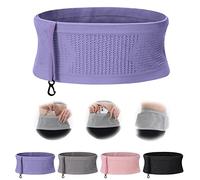 Multifunctional Knit Breathable Concealed Waist Bag, Large Capacity Adjustable Running Belt (Medium,Purple)
