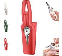 Multifunctional Labor-saving Kitchen Shear, Spring Assisted Kitchen Shears with Holder, for Chicken BBQ Vegetable (Red)