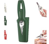 Multifunctional Labor-saving Kitchen Shear, Spring Assisted Kitchen Shears with Holder, for Chicken BBQ Vegetable (Green)
