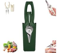Multifunctional Labor-saving Kitchen Shear, Spring Assisted Kitchen Shears with Holder, Kitchens Scissors with Detachable Magnetic Cover, for Fish, Chicken and Everyday Home Cooking (Green)