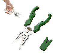 Multifunctional Labor-saving Kitchen Shear, Spring Assisted KitchenShears, Kitchen Scissors with Detachable Cover, for Fish, Chicken and Everyday Home (Green,1PC)