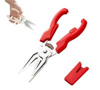 Multifunctional Labor-saving Kitchen Shear, Spring Assisted KitchenShears, Kitchen Scissors with Detachable Cover, for Fish, Chicken and Everyday Home (Red,1PC)