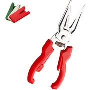 Multifunctional Labor-saving Kitchen Shear, Stainless Steel Kitchens Shear Heavy Duty, Multifunctional Duty BBQ Meat Shears, for Chicken BBQ Vegetable (Red)