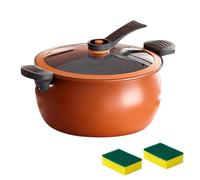 Multifunctional Large Capacity Non-Stick Pressure Cooker, 8 Qt Micro Pressure Cooker With Visible Transparent Glass Cover,Anti-Scalding Handle, Fast Cooking Pot For All Stovetops (1PCS)