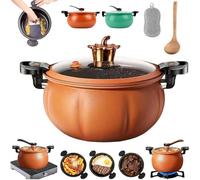 Multifunctional Large Capacity Non-stick Pressure Cooker, Cooking Pots with Lid - Large Deep Pressure Cooker, Anti-Scalding Handle, 8L Micro PressureCooker for Induction Cookers Gas Stoves (A)