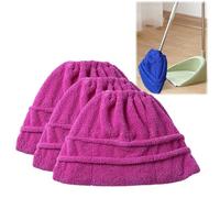 Multifunctional Lazy Broom Cloth Cover Reusable Microfiber Broom Replacement Covers, Wet & Dry Cleaning, Fits Most Brooms - Ideal for Floors, Walls, Pet Hair & Home/Office Use (Rose Red-3PCS)