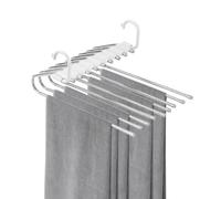 Multifunctional Pants Hanger, Space Saving 9 Layer Closet Rack, Multi Purpose Wardrobe and Dressing Room Organizer for Pants, Trousers, Ties, Skirts, and Scarves, Storage Solution