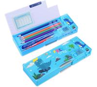 Multifunctional Pop Up Pencil Case For Girls Boys Cute Cartoon Pen Box With Pencil Sharpener Calendar Best Birthday Gift For Kids [Multiple, Dinosaur, Pc20