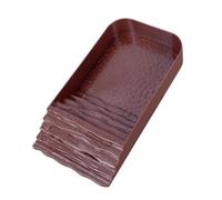 Multifunctional Reptile Feeding Bowl with Ramp, Adorable Turtle Water and Food Dish, Square Amphibian Feeding Tub for Tortoises Frogs Lizards Terrarium Use, Red Brown, Coffee