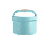Multifunctional Round Electric Lunch Box Stainless Steel Heat Preservation Lunch Box Water-Free Portable Lunch Box Pink (Blue)
