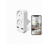 Multifunctional Socket Camera, HD, Supports EU Two-Pin Plug & USB, WiFi/AP Hotspot Connection, APP Remote Real-Time Viewing, Local Storage on SD Card, Indoor & Travel Use with 64GB SD Card No Audio