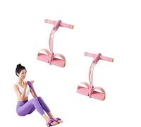 Multifunctional Tension Cord, 6 Tube Foot Pedal Fitness Resistance Bands with Handles, Pedal Resistance Bands for Waist and Strength Trainers (Pink*2)