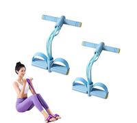 Multifunctional Tension Cord, 6 Tube Foot Pedal Fitness Resistance Bands with Handles, Pedal Resistance Bands for Waist and Strength Trainers (Blue*2)