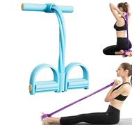 Multifunctional Tension Cord, Foot Pedal Resistance Band for Women, Foot Resistance Bands with Handles, Multifunction Tension Rope, 4/6/8 Tube Elastic Yoga Pedal Puller (Blue,8 Tube)