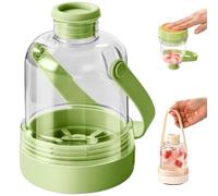 Multifunctional Transparent Water Bottle ice Maker With Built-in ice Tray Module, 2 in 1 Ices Makers Cup with Handle, Portable Ices Ball Maker Kettle for Freezer,Travel,Gym & Homes Use