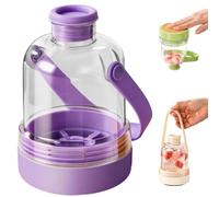 Multifunctional Transparent Water Bottle ice Maker With Built-in ice Tray Module, 2 in 1 Ices Makers Cup with Handle, Portable Ices Ball Maker Kettle for Freezer,Travel,Gym & Homes Use