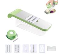 Multifunctional Vegetable Cutter, Adjustable Vegetable Cutter with 5 Different Stainless Steel Blades, Mandoline Slicer for Kitchen, Home Essentials (1PC)