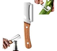 Multifunctional Vegetable Graters, Premium Grade Fruit And Vegetable slicer With Wooden Handle And Bottle Opener Stainless Steel Sharp Blades Carrot Peeler Potato Peeler (1)