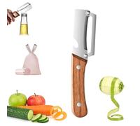 Multifunctional Vegetable Peeler, Stainless Steel 2-in-1 Multifunctional Fruit Peeler with Bottle Opener, Sharp Blade Kitchen Tool for Potato, Carrot, Apple & Orange, Ergonomic Easy Peeler (1Pc)