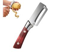 Multifunctional Vegetable Peeler, Zero Snag Wooden Peeler，2-In-1 Multifunctional Vegetable Peeler For Peeling and Opening Bottles (Red Handle,1Pcs)