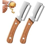 Multifunctional Vegetable Peeler, Zero Snag Wooden Peeler，2-In-1 Multifunctional Vegetable Peeler For Peeling and Opening Bottles (Red Handle,3Pcs)