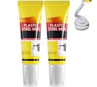 Multifunctional Waterproof White Caulk with Scraper, Plastic Steel Mud Caulk, Waterproof Tile Grout Filler Sealant for Kitchen Bathroom (2set)