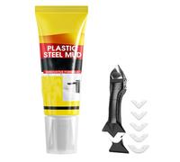 Multifunctional Waterproof White Caulk with Scraper, Stronger Adhesion Caulking Sealant for Kitchen Bathroom, Sink Caulking Sealant Kit for Window Toilet, Quick-Drying, Shrink, Crack Proof (1Pcs)