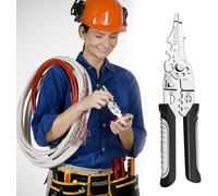 Multifunctional wire stripper,stainless steel crimping pliers,cable cutters,it is a good helper for construction workers,motor maintenance,decoration
