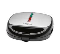 Clatronic ST/WA 3670 gaufrier et appareil à croque-monsieur 800 W Noir, Acier inoxydable