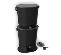 Multikraft Seau de Compostage Bokashi Organko "Essential Black" - 15,3 L - 2 Seaux