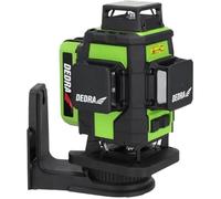 Multilaser 4D DEDRA, 2,4 W, outil polyvalent, faisceau laser vert, diodes aiguës, image 360°, auto-nivellement automatique, avec batterie et chargeur, montage sur trépied possible