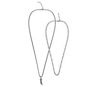 Multilayer Pendant Women Clavicle Necklace Stainless Steel Jewelry