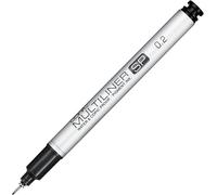 Multiliner Sp 0,2 Mm, Noir, En Aluminium, Avec Une Pointe Fine Et Une Encre Pigmentée Résistante À L'eau