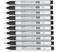 Multiliner Sp 0,25 Mm, Black, Feutre Fin En Aluminium Avec Pointe Fine Et Encre À Pigments Résistante À L'eau