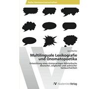 Multilinguale Lexikografie Und Onomatopoetika