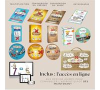 MultiMalin Pack Complet: tables de multiplication - conjugaison du présent et du passé - orthographe (Dessins Animés + 4 livrets + 4 jeux de cartes) - Apprendre avec plaisir | CE1, CE2, CM1, CM2 et +