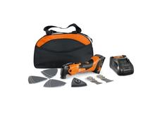FEIN Multimaster AMM 500 Plus 2.0 Ah NYLON BAG EDITION, avec 18 accessoires pour scier et poncer, compatible avec batteries AMPShare/Bosch18 V, une batterie 18V/2Ah et un chargeur. Avec sac en nylon.