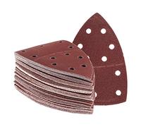 Multimaster Lot de 100 triangles abrasifs Prio Grain 180 105 x 152 mm avec 11 trous pour ponceuse multifonction et ponceuse triangulaire, papier abrasif fin