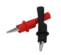 Multimeter Probe Clips - Electrical Test Connectors, Current Measuring Tool | Circuit Testing Leads - Secure Contact for Diagnostics | Insulated Connector Clamps with Voltage Measurement Accessories