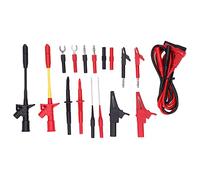 Multimeter Test Lead Kit | 19A High Current & 60V DC Voltage for More Secure Testing | Alligator Clip/Piercing Probe/Banana Plug Set | Brass + PVC Material Maintenance Tools