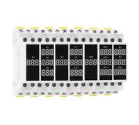 Multimètre 18 mm monophasé, triphasé, voltmètre, ampèremètre, fréquencemètre, détecteur avec affichage numérique LED, 80-500 V CA (3Phase Ammeter)