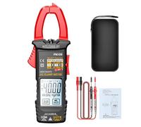 Multimètre à Pince | Multimètre à Pince DC 4000 Points - Testeur Numérique Portable Rétroéclairage LCD pour Tension Courant Condensateur,Disjoncteur Automobile Câble Électriciens