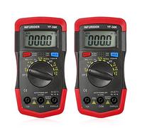 Multimètre Automatique Numérique Testeur Electrique, INFURIDER YF-36K Voltmètre 4000 Counts Avomètre Les Mesures Tension, Courant, Ohm, Continuité, Résistance, Températurepour DMM Électrique【2 PCS】